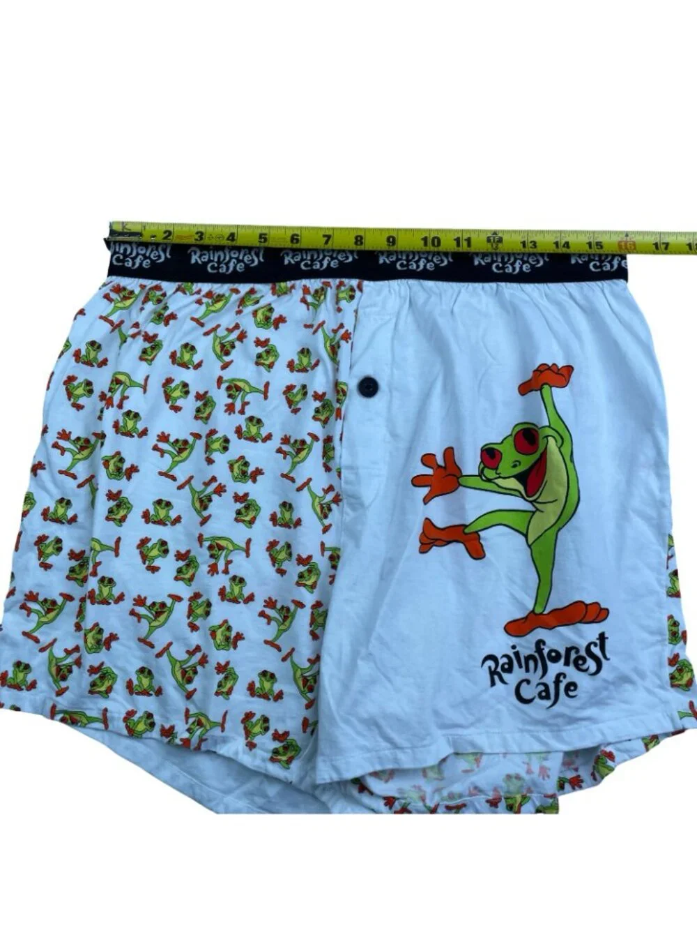 NEW VTG Rainforest Cafe Men's Tree Frogs All-Over Boxer Shorts • Large